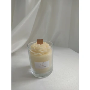 Viollet Art And Design Şakayık Bardak Mum Ahşap Fitilli