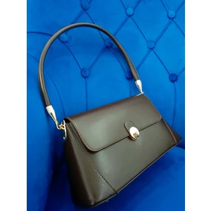 Kapaklı Model Gold Renk Kilit Sistemli Kadın Omuz Çantası