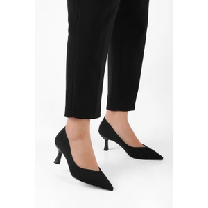 Kadın Carrie Siyah Saten Taşlı Topuklu Ayakkabı Stiletto