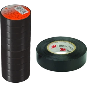 Temflex 1300E Pvc Bant ( 0,1m ) 18MMX9,15M Sıyah 10 Adet 8690734382491