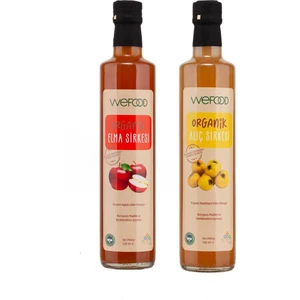 Organik Alıç Sirkesi 500 ml + Wefood Organik Elma Sirkesi 500 ml