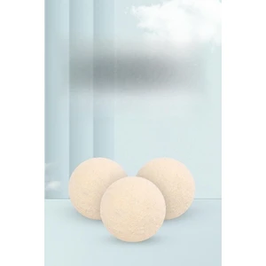 3’lü Yün Kurutma Topu Doğal Çamaşır Yumuşatıcı - Keçe Kurutma Makinası Topları - Kırışık Önleyici, Tüy Toplayıcı ve Lavanta Yağ Hediye