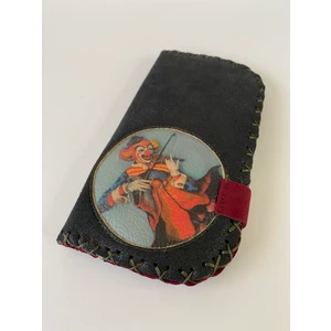 Vegan Deri Palyaço Baskılı Uzun Cüzdan 18*10