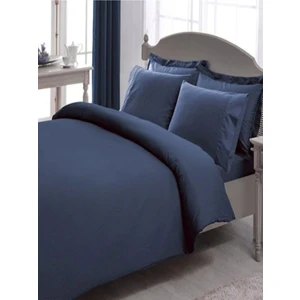 Çift Kişilik Premium Basic Stripe Saten Nevresim Takımı