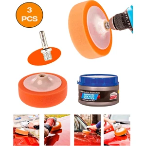 Germany Style Polisaj Süngeri Seti 3 Parça  Polisaj Süngeri Pasta Cila Matkap Aparatı Seti