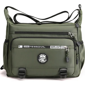 Büyük Kapasiteli Erkek Çantası Omuzdan Askili Çanta Çok Cepli Crossbody Çanta Erkek Iş Rahat Sırt Çantası Iş Çantası Erkek Alet Çantası (Yurt Dışından)