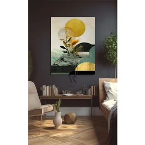 Ar Ajans Kanvas Tablo Güneş Dallar ve Bugday Yapragı Kanvas Tablo