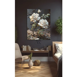 Ar Ajans Kanvas Tablo Güllerin Ahengi Beyaz Kanvas Tablo