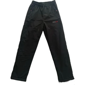 Unisex Çocuk Içi Polarlı Su Geçirmez Siyah Kar Pantolonu