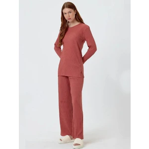 Lady Time Mevsimlik Uzun Kollu Likralı Kadın Pijama Takımı 2026