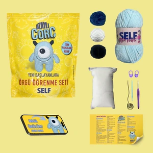Uzaylı Corç Amigurumi Kiti Yeni Başlayanlar Için Self Örgü Seti