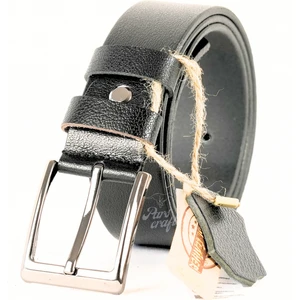 Manda Derisi Erkek Kemer 3,5 cm Siyah Klasik Kumaş Pantolon Kemeri