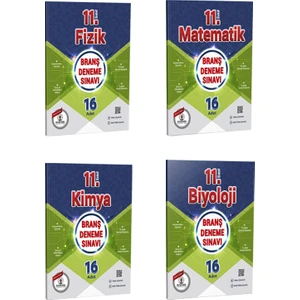 Özdebir Yayınları 11.sınıf Branş Deneme Seti Matematik Fizik Kimya Biyoloji