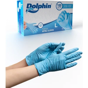 Pudrasız Mavi Nitril Eldiven (100 Adet/kutu)