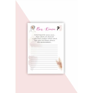 8 Adet Nedimelere "ben Kimim" Oyun ve Eğlence Kartı Seti - Bride To Be Bekarlığa Veda Nedime Soru Kartları