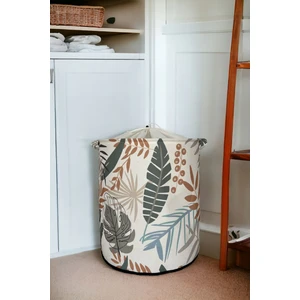 Prendi Home Yaprak Desenli Katlanır Kirli Çamaşır Dolap Içi Çocuk Odası Oyuncak Düzenleyici Saklama Sepeti 37X40