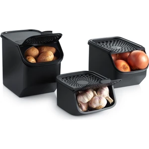 Patates Soğan Sarımsak Saklayıcı 3'lü  Kiler Set