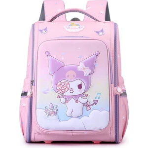 Kuromi Kızların Omurga Koruması ve Yükü Azaltan, Büyük Kapasiteli, Hafif Ilkokul Çocukları Için 3'ten 6'ya Kadar Olan Sınıflara Yönelik Sırt Çantası (Yurt Dışından)