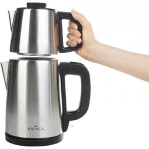 Tea Break 2 In 1 Çelik Su Isıtıcı Çay Makines Inox Siyah