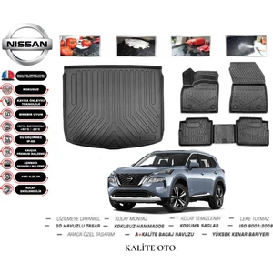 Kalite Oto Nissan X-Trail E-Power 5 Koltuk 2024 Model Bagaj Havuzu+4d Havuzlu Paspas Setii