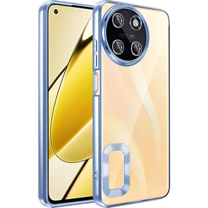 Case 4u Realme 11 4g Kılıf Tek Kamera Çerçeveli Logo Gösteren Omega Kapak Sierra Mavi