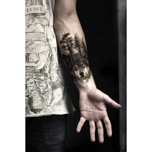 BP Tattoo Büyük Boy Kurt Dövmesi Temporary Tattoo