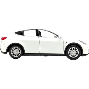 Minitro 1:36 Metal Çekbırak Sesli Işıklı Tesla Model Y FY6368-12D Beyaz