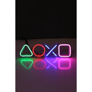 İstasyon Neon Grafik Playstation Neon LED / Gece Lambası / Game Dekoratif Lamba / Işıklı Ps / Play Station Ambians Işığı