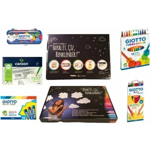 4'lü Öğrenci Boya Seti + Canson 25X35 Resim Defteri