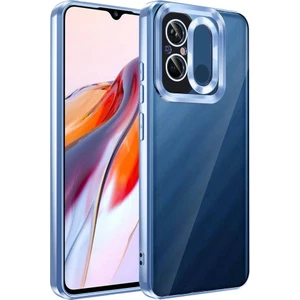 Case 4u Xiaomi Redmi 12C Kılıf Kamera Korumalı Logo Gösteren Omega Kapak Sierra Mavi