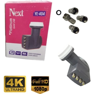 4'lü Dört Çıkışlı Lnb 4K Full Hd+4 Adet Contalı Konnektör