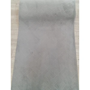 ERDEMİR HALI Rölyef Desen Gri  Halı Görünümlü Jel Taban Yolluk