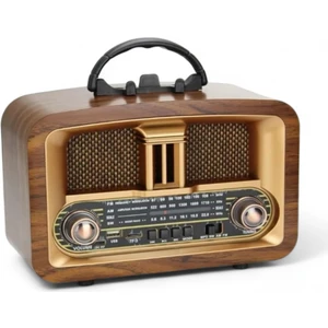 Ahşap Nostaljik Görünümlü Radyo Eski Nostaljik  Radyo