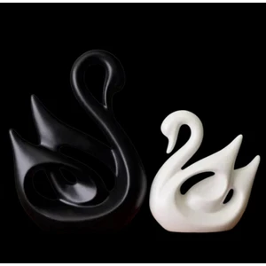 2 Li Kuğu Biblo Heykel Dekorasyon Aksesuar Obje