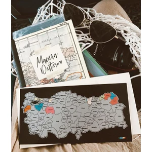 Kazınabilir Türkiye Haritası(Küçük Boy) - Scracth Map (Magnet)