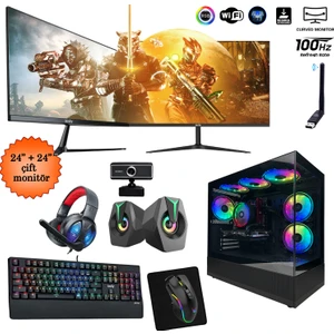 Streamer I5 10400F 16GB 512GB M.2 Nvme RTX2060s 8gb 24"+24" Oyuncu Masaüstü Bilgisayarı