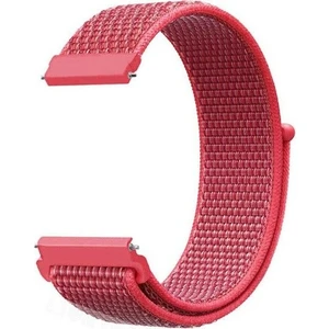 Qcy Watch Gs Kordon Cırtcırt Kumaş Ayarlanabilir Kırmızı