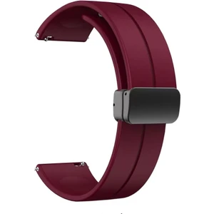 Qcy Watch Gs2 Kordon Silikon Mıknatıslı Ayarlanabilir HS19 Mürdüm