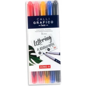 Calli Grafico Kaligrafi Kalem Kesik Uç 5 Renk Set