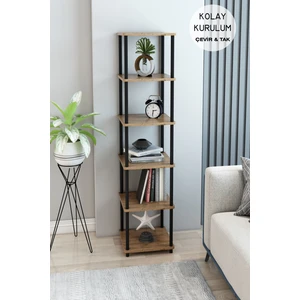 6 Raflı Kare Tasarım Kitaplık Çevir Tak  Ofis Salon Kitaplığı Dekoratif Şık Tasarım