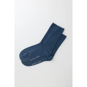 Katia & Bony Kadın Koyu Mavi Renkli Lastiksiz Modal Kumaş İnce Soket Çorap