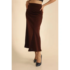 Vio Shine Vioshine Kadın Likralı Yüksek Bel Çan Etek