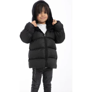 First Stops Erkek Çocuk Siyah Içi Polarlı Kapüşonlu Su Geçirmez Rüzgara Dayanıklı Şişme Kışlık Mont & Kaban