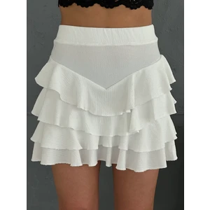 Moda Armanc Mykonos Beyaz Etek