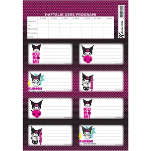 Ders Programlı 3lü Etiket