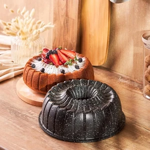 Mısra Siyah Kek Kalıbı Alüminyum Döküm Yapışmaz Kaplama 25 x 9 cm Yüksek Isı Dayanımı