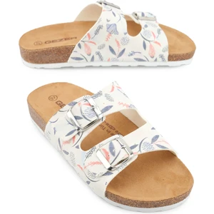 Yazlık Mantar Taban Kadın Iki Toka Ayarlanabilir Günlük Terlik