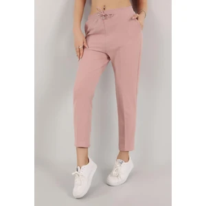 Vio Shine Kadın Beli Lastikli Cepli Havuç Kalıp Pantolon