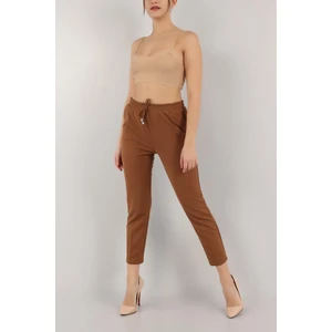 Vio Shine Kadın Beli Lastikli Cepli Havuç Kalıp Pantolon