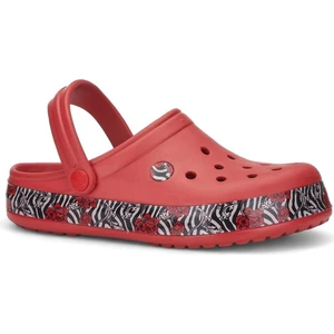 Kadın Crocs Modeli Gül Desenli Kaymaz Taban Hastane Aşçı Plaj Havuz Deniz Sandalet Terlik